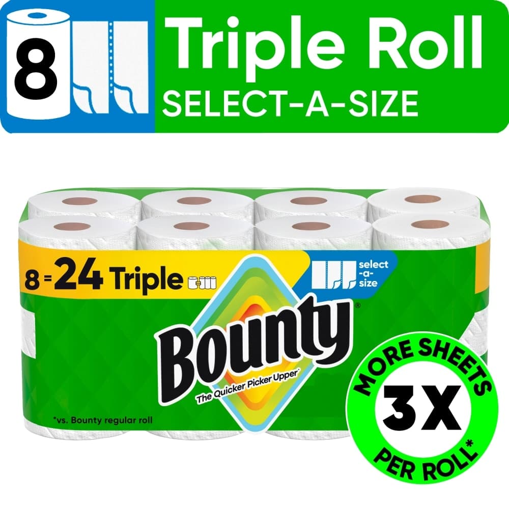 Bounty Essentials Paper Towels, six double rolls